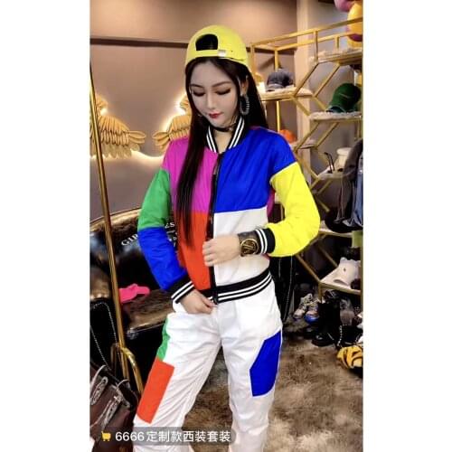2021 new fashion thin baseball suit womens summer sports coat loose sunscreen color matching top