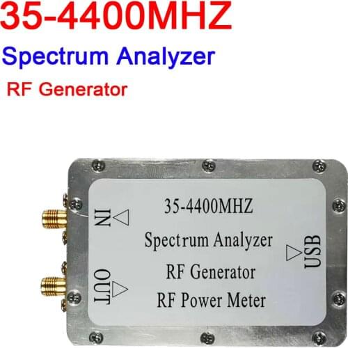 35-4400MHz Simple Spectrum Sweep Signal Source Tracking Source RF generator RF Power Meter spectrum analyzer w software USB