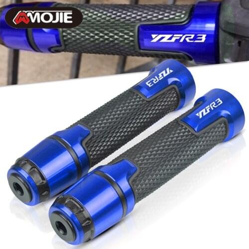 7/8" Handle grip ends Motorcycle Handlebar Grips Moto Racing Grips For YAMAHA YZF-R3 YZFR3 YZF R3 2016 2017 2018 2019 2020 2021