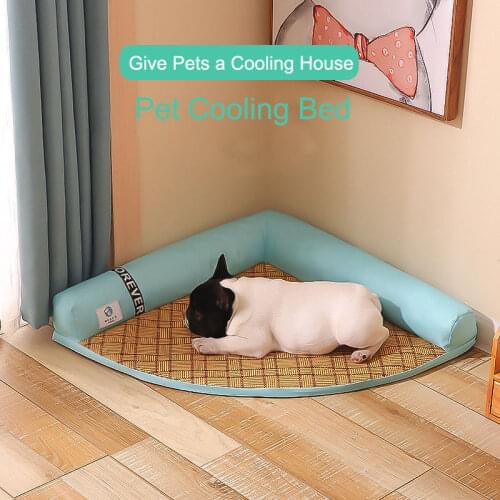 AluxPets Summer Dog Mat Detachable Pet Sofa Bed for Dog Cooling Mat Pad Washable Puppy Kitten Cat Bed Mattress Pet Product