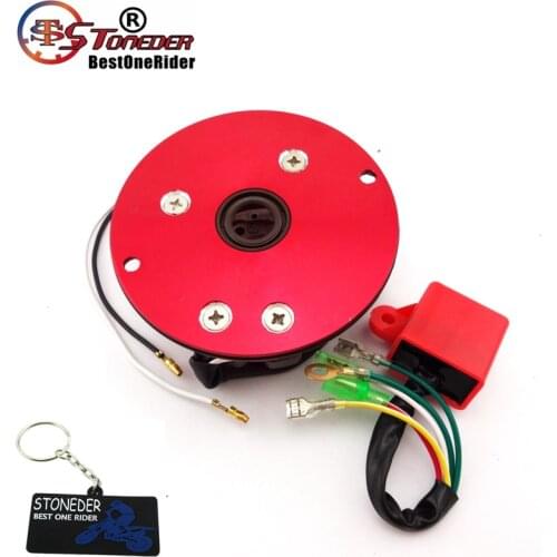 STONEDER Racing Magneto Stator Red Rotor Ignition CDI Kit For 110cc 125cc 140cc Engine Chinese Lifan YX Pit Dirt Bike Motorcycle