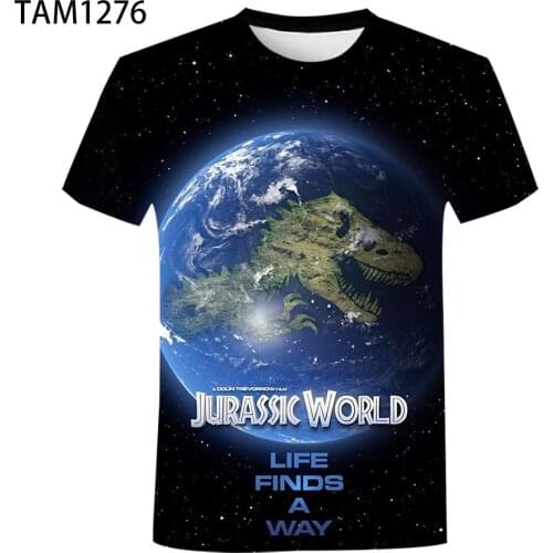 Urassic Park 2021 New 3D Printing Couples Summer Personalized Versatile T-Shirt Cotton Comfortable Short Sleeve Childrens Casu