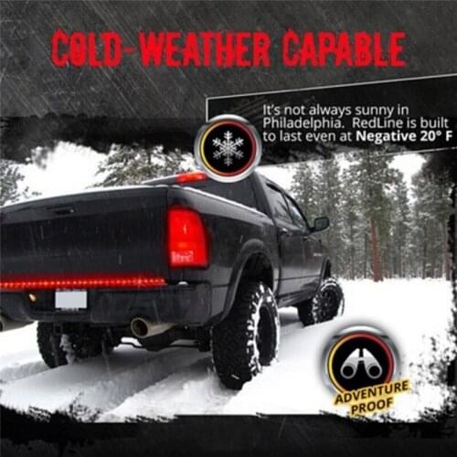 22W 49" Flexible LED car Truck Tailgate Light Bar Red and White 12V 72LED Running/Brake/Reverse/Signal/Rear Strip Light Lamp