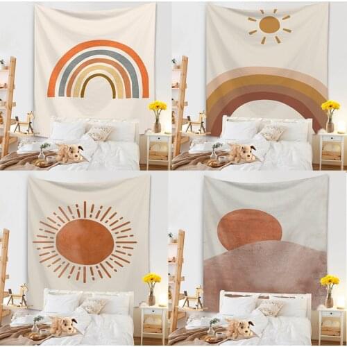 Bohemian style tapestries, wall decoration fabric hanging pictures, bedroom bedside background wall hanging cloth