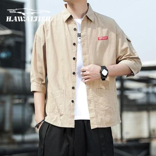 HAWAIFISH Men's Cotton Shirts
