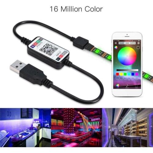 Quality Wireless Bluetooth LED Dimmer Remote Controller DC5-24V Phone APP Connection Control for RGB Light Strip Timer Switch
