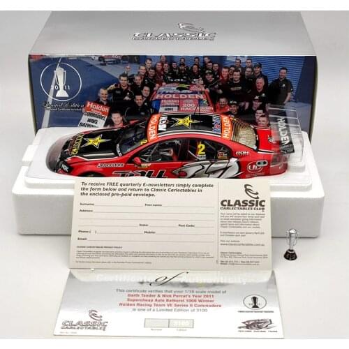 Classic 1:18 For HRT 2011 Bathurst winner Holden VE Commodore Nick Percat & Garth #2 Diecast Models Limited Collection Toys Car