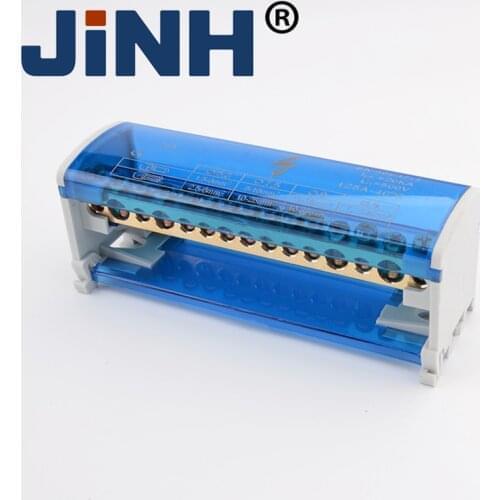 JINH 2*15 Terminal Block Din Rail Connector Box Universal Electric Wire Connector Power junction Box