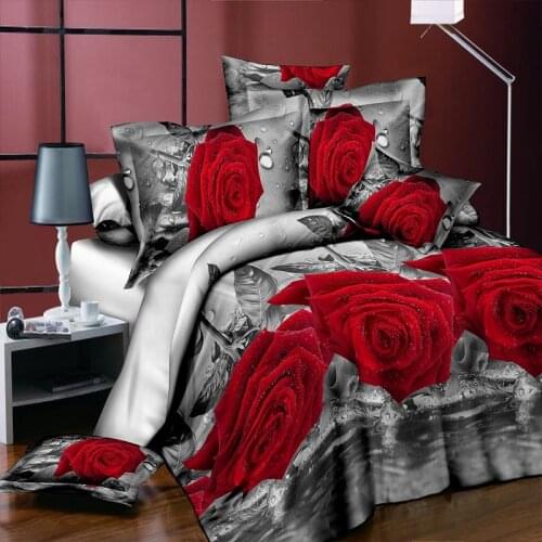 3pcs Flowers Duvet Cover Set Bedding Set 3d Bedding Digital Printing Queen Size Bed Linen Bedclothes Home Textile