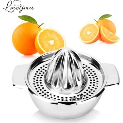 LMETJMA Stainless Steel Lemon Squeezer Manual Juicer For Orange Lemon Squeezer Reamers Fruit Vegetable Squeezer Cup Kitchen Tool