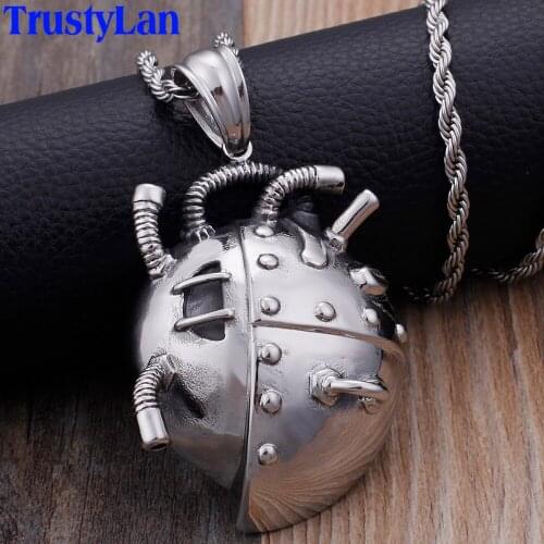 Mens Human Heart Shape Necklaces & Pendants Best Friends Pendant For Men Casting Stainless Steel Biker Jewelry For Street Dance