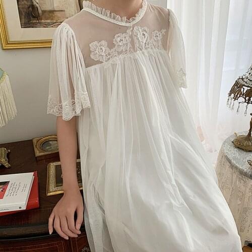 New Maternity Clothes Women Sleepwear Dress Pajamas Model Nightdress Nightgown Pregnant Women Pajamas Lace Dress