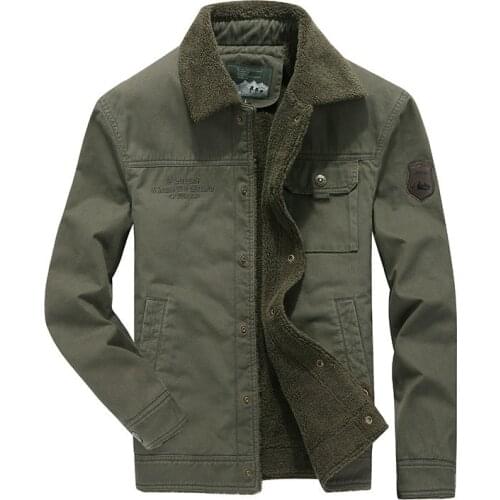 New Winter Warm Cotton Jacket Imitation Lamb Wool Plus Velvet Thick Business Casual Cotton Coats Clothing Jackets for Men