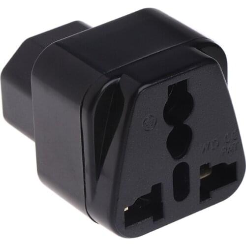 2021 New IEC 320 C14 To Universal Female Power Adapter AC Power Plug Connector Black