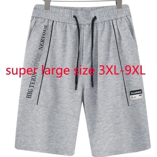 New Arrival Fashion Super Large Summer Men Knitted Shorts Elastic Waist Casual Plus Size 3XL 4XL 5XL 6XL 7XL 8XL 9XL
