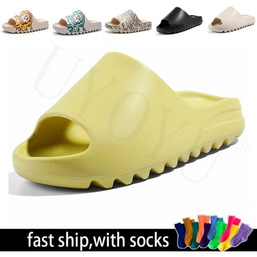 Brand Designer High Quality Printed Kanye West Men 2021 Fashion Women Foam Runner Summer Mens Slide Casual Slippers Beach Shoes