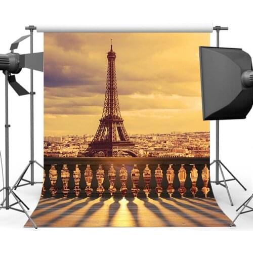 Mehofoto Scenery Photo Eiffer Tower Booth Background for Photography Sunset Background for City Props S-716