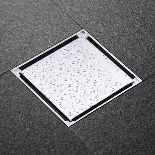 Tile Insert Invisible Floor Drain Brass Shower Drainer Grate Waste Square Floor Waste Grates Bathroom Drains Strainers