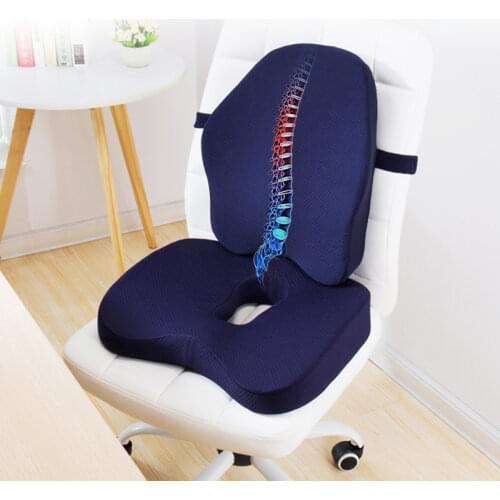Memory Foam Cushion Orthopedic Massage Seat Pad for car Chair Support Waist Back Car Seat