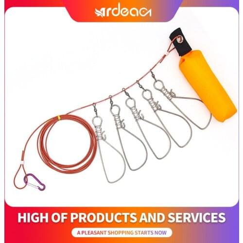 ARDEA live fish lock buckle stainless steel 5m/10m with floating steel rope large fish controller accessories fishing equipment