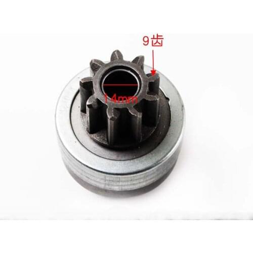 Starter drive pinion (9 teeth and 12 splines inside) for starter mtoor SM2404A / QDJ1409K-P, Part number