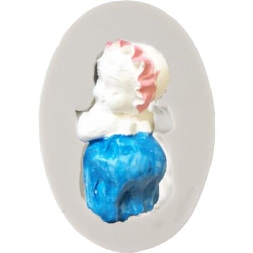 Sleeping baby baby sleeping child silicone mold car aroma plaster mold cake decoration silicone mold
