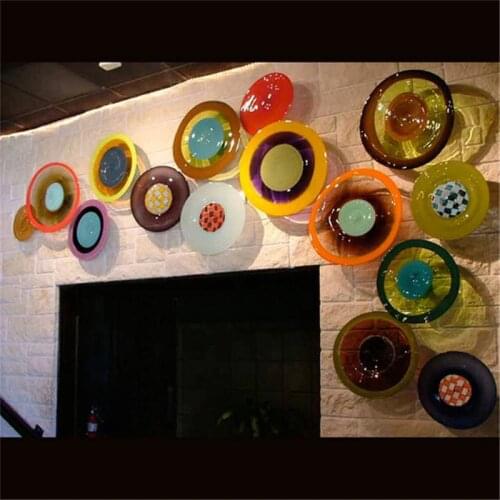 Dale Tiffany Hand Blown Glass plates Wall Art Decor for foyer and indoor and bedroom Wall Lamps