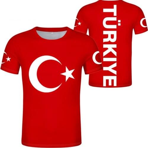 TURKEY male youth diy custom name number photo tur casual t shirt nation flag tr turkish republic turk country college clothing
