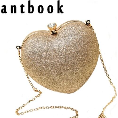 ANTBOOK Women Heart Pearl Bag Fashion Evening Bag Part Time Must Have Bag Best Chain Shoulder Messenger Bag Mobile Phone Case