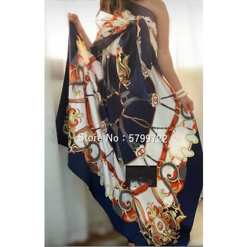 Kuwait Exclusive 130cm*130cm Women Sexy Boho Summer Casual Chiffon Floral Evening Party Beach Long Maxi Dress