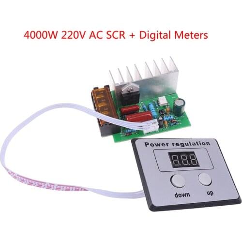 New 4000W AC 220V SCR Voltage Regulator Motor Speed Temperature Controller 1Pcs