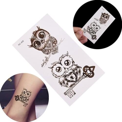1Pc Makeup Cute Owl Tattoo Arm Body Art Waterproof Temporary Tattoo Stickers