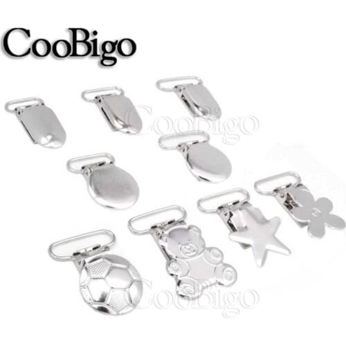 10pcs 9 Style Sliver Metal Fasteners Suspender Clip Belt Buckle For Backpack Belt Garment Dog Collar Bag Parts Accessories