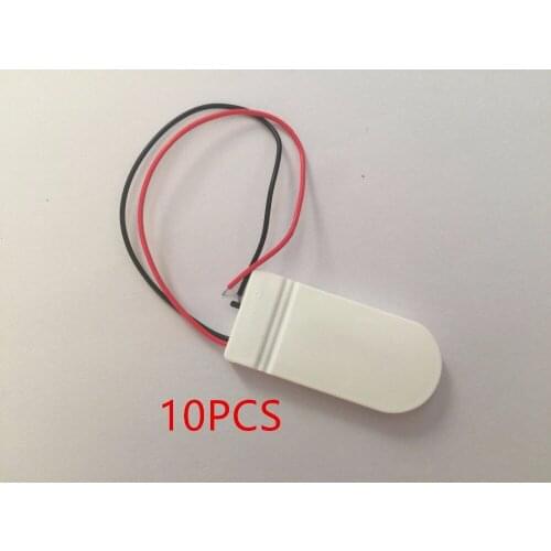10Pcs/Lot Hold 2x CR2032 Button Coin Cell Battery Holder Case Storage white Box 6V Wire Lead ON/OFF Switch