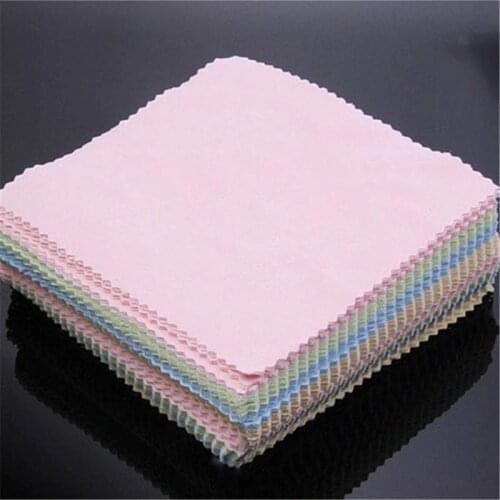 10PCS Jewelry Cleaning Polishing Cloth Metal Polisher Double Velvet Dry Polish Care L042