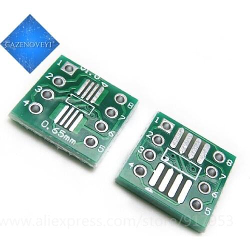 20pcs/lot TSSOP8 SSOP8 SOP8 to DIP8 PCB SOP-8 SOP Transfer Board DIP Pin Board Pitch Adapter In Stock