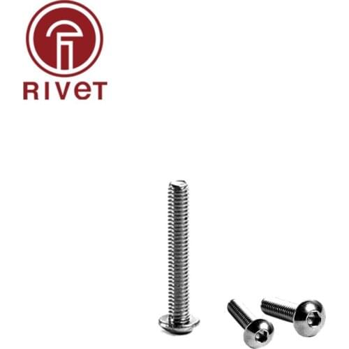 304 A2-70 Stainless Steel Button Head Screw ISO7380 M8 M10 M12 Hex Socket Round Button Head Screws 20/50/100 PCS Multi Size