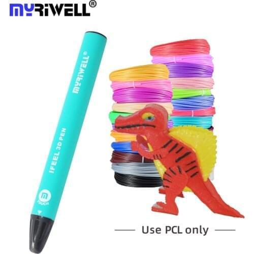 Myriwell 3D Pen USB Charging Gravity Sensing Smart Auto Flow for Kids Child Safe Low Temperature 1.75mm PCL filament smooth draw
