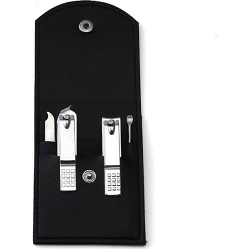 4 pcs Nail Clipper Set Manicure Tools Pedicure Nail Scissor Ear Spoon Stainless Steel Household Nail Clipper set