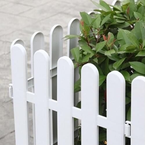 5PCS Garden Picket Fence Plastic Detachable Courtyard Indoor Garden Fence Lawn Wedding Garden Decoration Vegetable Fence