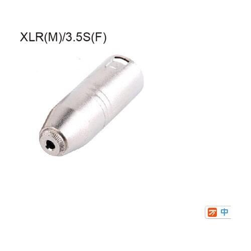 50pcs/lot KL Stereo 3.5mm Mini Female to Male XLR Audio Adapter