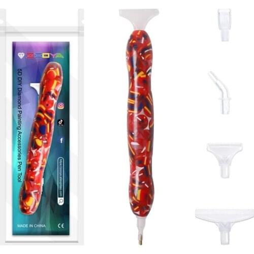 5D Diy Diamond Painting Tools Handmade 100% Resin Point Drills Pen For 5D Painting With Diamonds Accessories Pen