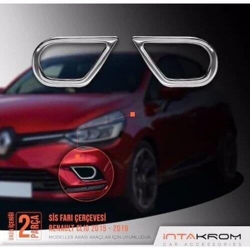 For Renault Clio 4 Chrome Fog Frame 2015 And Above Chromium Styling Accessories Modified Parts 2 piece Set tools stickers