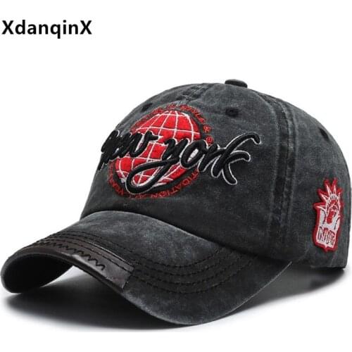 XdanqinX new cotton baseball caps for men embroidery women hat casquette bone snapback cap gorras streetwear style casual cap