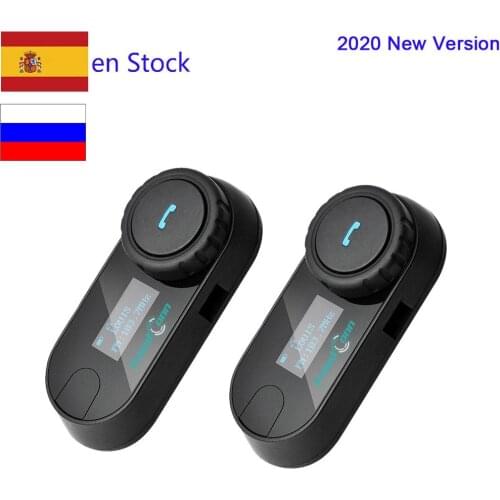 2020 New version Original T-COMVB BT Bluetooth Motorcycle Helmet Intercom Interphone Headset with FM Radio