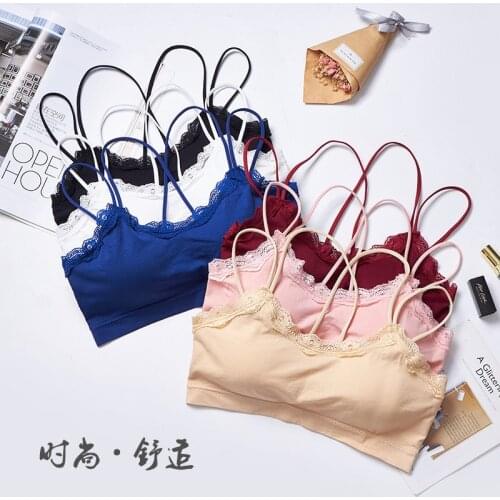 3D Sexy lace Lingerie Sport Bra Backless Strapless Top Bra Push Up Bralette Brassiere Women Underwear wrapped suspender vest