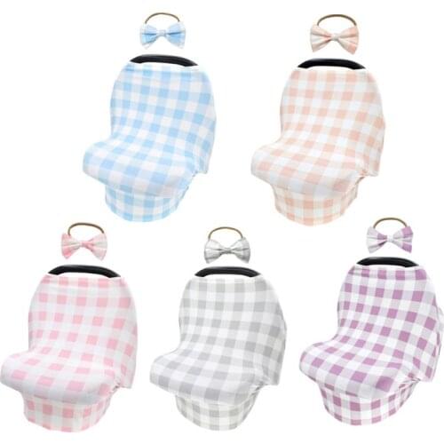 Baby Shopping Cart Cover Breast Feeding Carseat Canopy Multi Use Stretchy Breastfeeding Infant Grocery Trolley Car Seat Cover