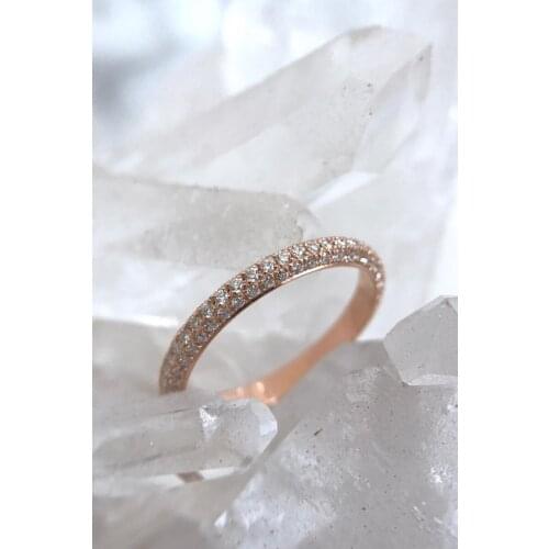 Crystal Diamond Zirconia Women's Gold Rings