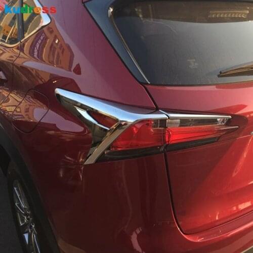 For Lexus NX200 NX200t NX300h 2015 2016 ABS Chrome Rear Light Lamp Cover Trim Taillight Frame Trims Car Styling Accessories 4pcs