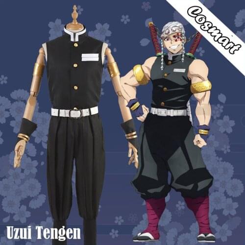 [Stock]Anime Demon Slayer Kimetsu no Yaiba Uzui Tengen Cosplay Costume Kimono Uniform Halloween Costumes For Adult New